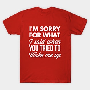 I'm sorry for what I said T-Shirt